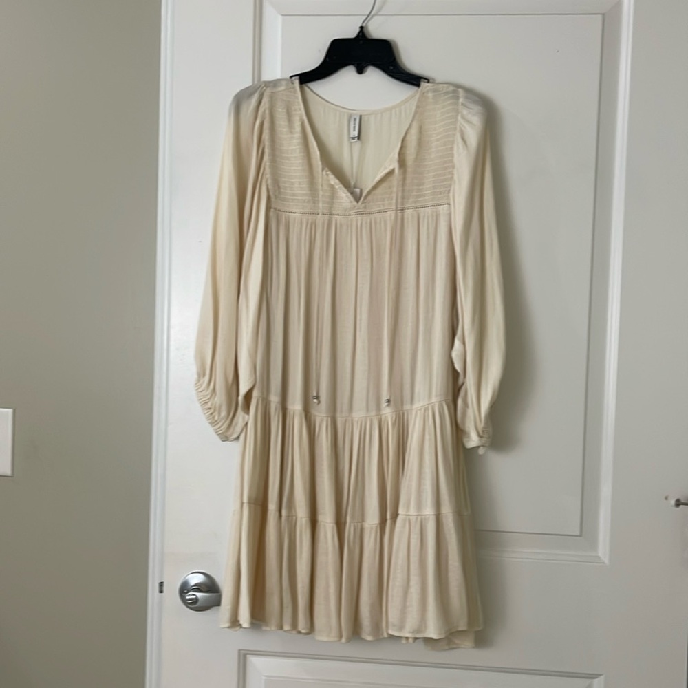Cream drop waist dress